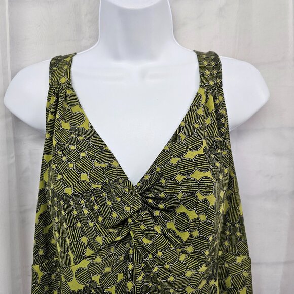 212 Collection Y2K Babydoll Tank Green Abstract Polka Dot Goth Whimsigoth L - Picture 2 of 10